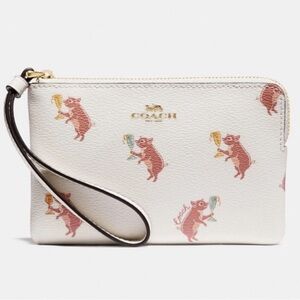Coach Party Pig Wristlet